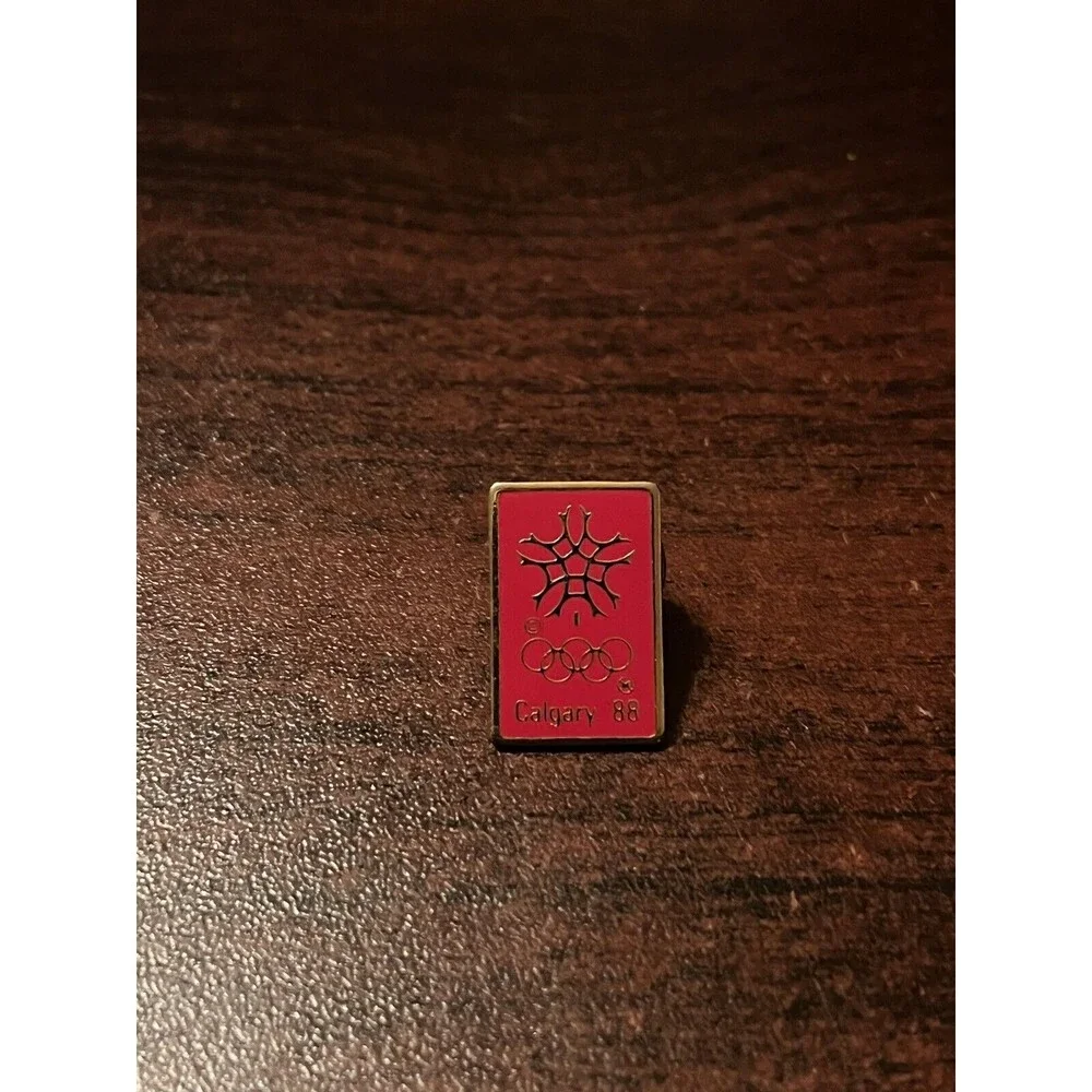 1988‎ Calgary Canada Winter Olympics Snowflake Lapel Hat Pin